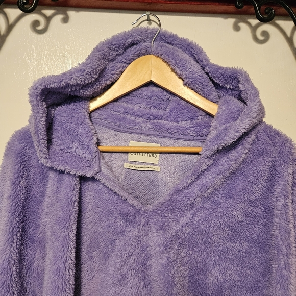 Urban Outfitters Oversized Fuzzy Fleece Cropped Hoodie - Picture 4 of 12